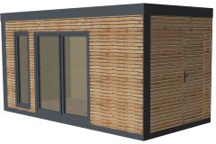 Zahradní chatka 5x2,5m, oplechované rohy