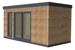 Zahradní chatka 5x2,5m, dřevěné rohy